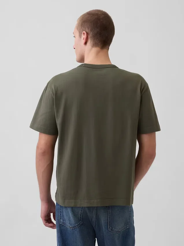 Camiseta holgada de peso grueso para adulto