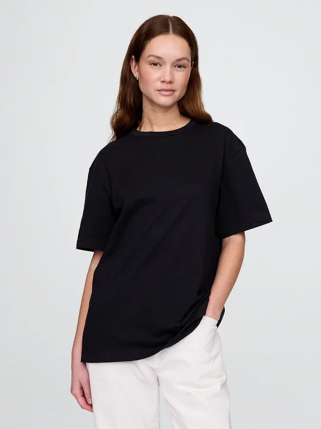 Camiseta holgada de peso grueso para adulto