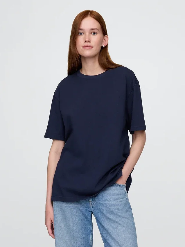 Camiseta holgada de peso grueso para adulto