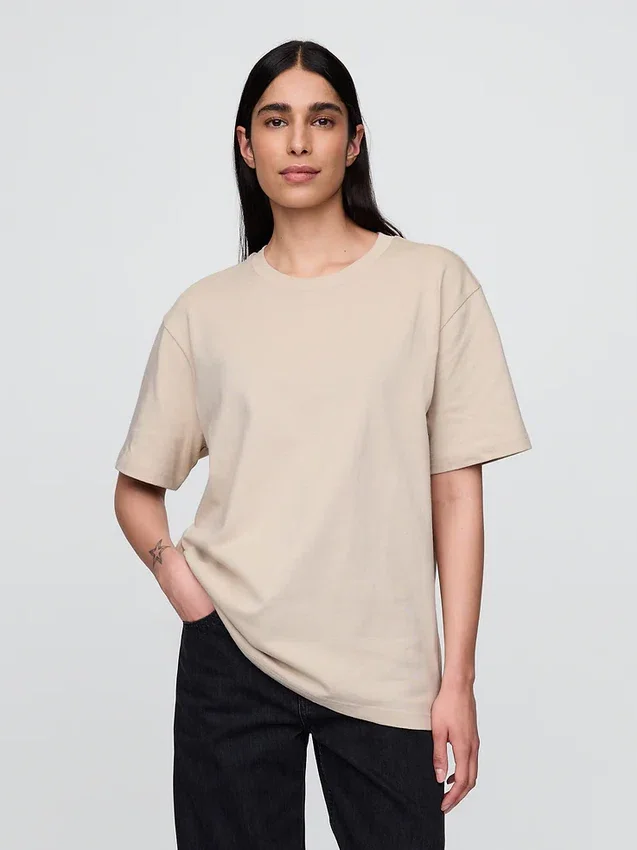 Camiseta holgada de peso grueso para adulto