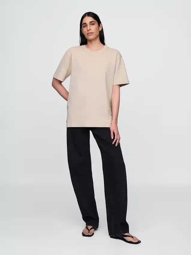 Camiseta holgada de peso grueso para adulto
