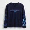 Camiseta infantil 2 en 1 con logotipo estampado