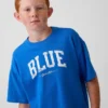 Camiseta infantil azul «Relaxed Logo»
