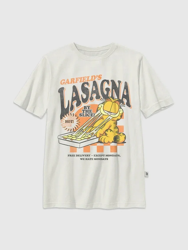 Camiseta infantil con diseño de Garfield «Lasagna»
