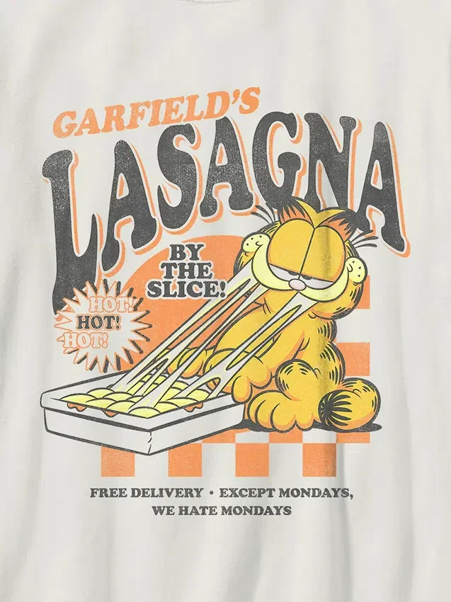 Camiseta infantil con diseño de Garfield «Lasagna»