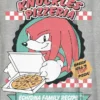 Camiseta infantil con diseño de Knuckles comiéndose una pizza de Sonic the Hedgehog