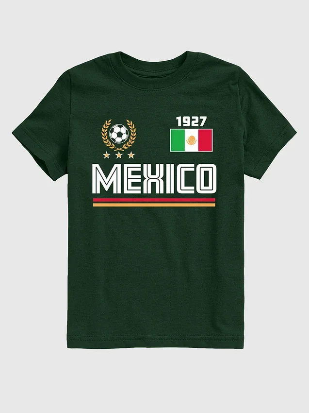 Camiseta infantil con diseño de la selección de fútbol de México