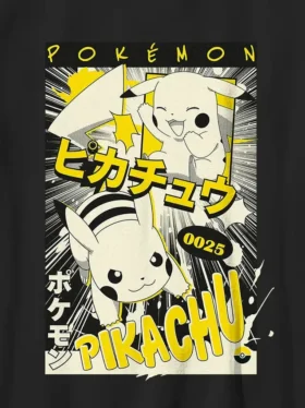 Camiseta infantil con diseño de manga de Pikachu de Pokémon