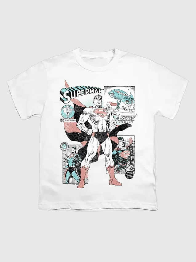 Camiseta infantil con diseño de viñetas de Superman
