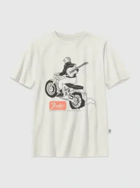 Camiseta infantil con diseño gráfico de Fender Moto