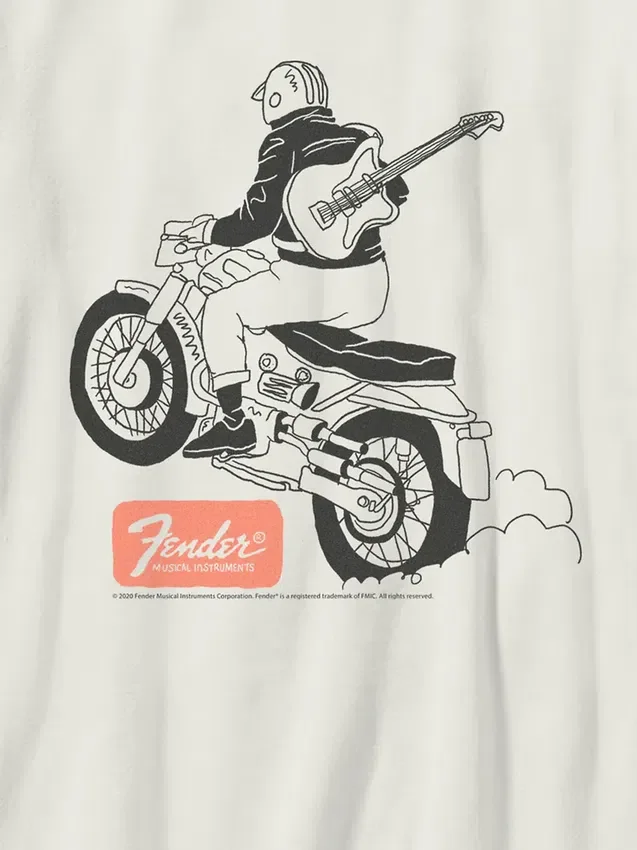 Camiseta infantil con diseño gráfico de Fender Moto