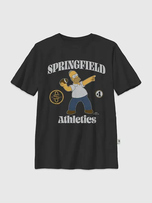 Camiseta infantil con diseño gráfico de «Los Simpson: Homer se lanza»