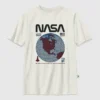 Camiseta infantil con diseño retro del globo terráqueo de la NASA