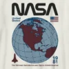 Camiseta infantil con diseño retro del globo terráqueo de la NASA