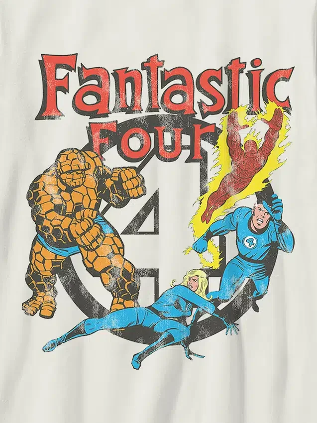 Camiseta infantil con diseño vintage de Los Cuatro Fantásticos