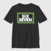 Camiseta infantil con estampado a cuadros «Six Seven»