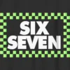 Camiseta infantil con estampado a cuadros «Six Seven»