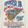 Camiseta infantil con estampado de baloncesto vintage