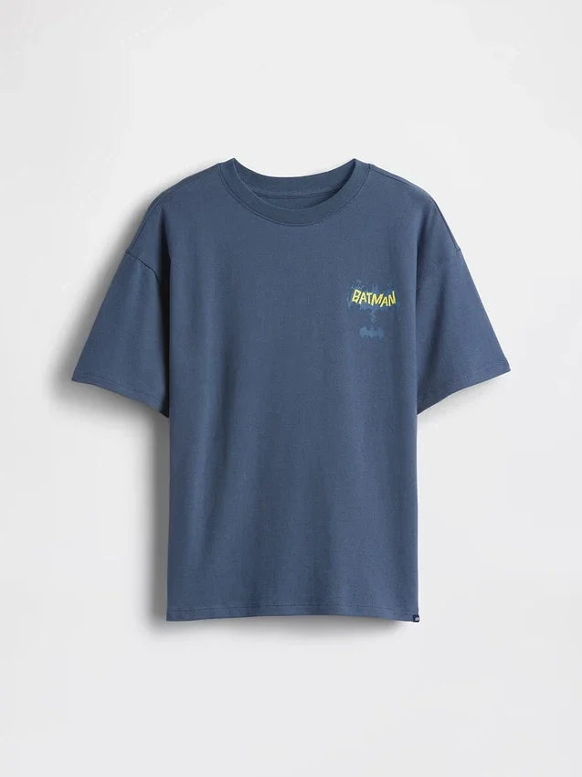 Camiseta infantil con estampado de Batman de corte holgado