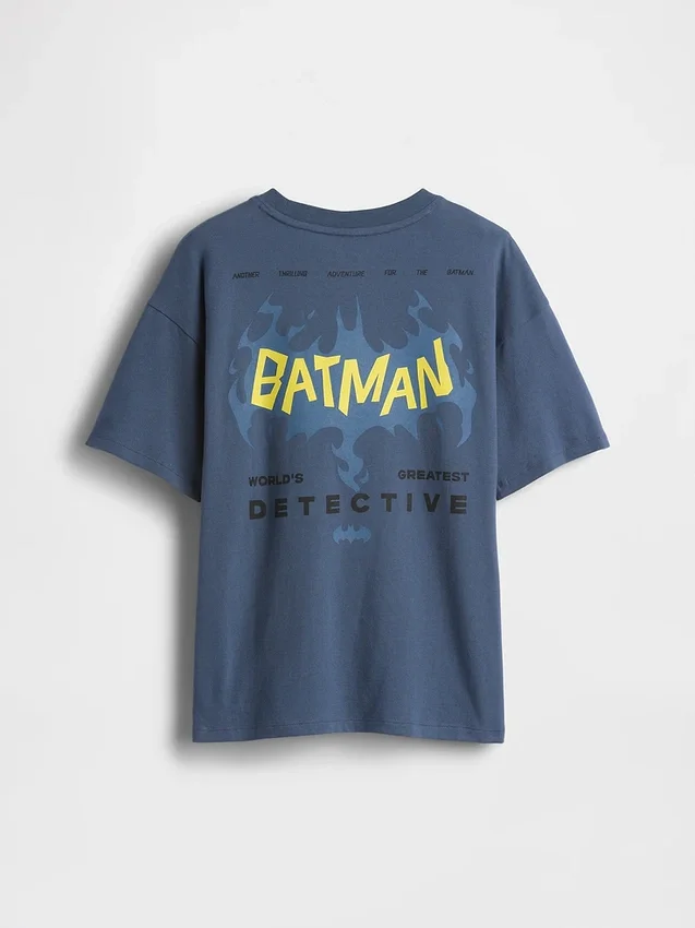 Camiseta infantil con estampado de Batman de corte holgado