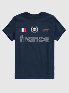 Camiseta infantil con estampado de camiseta de fútbol de Francia