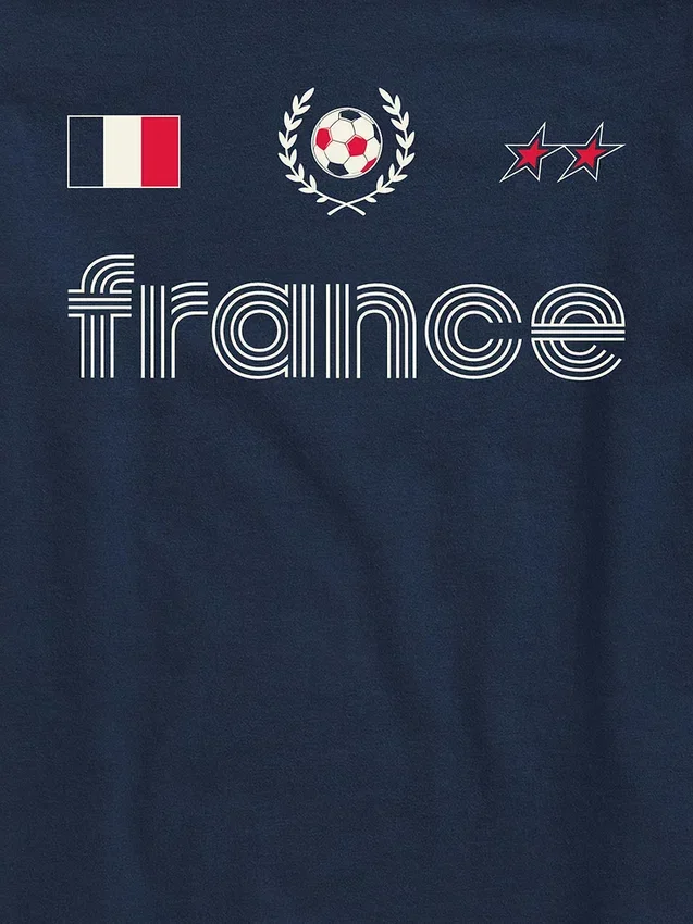 Camiseta infantil con estampado de camiseta de fútbol de Francia