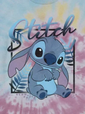 Camiseta infantil con estampado de Lilo y Stitch en estilo tie-dye