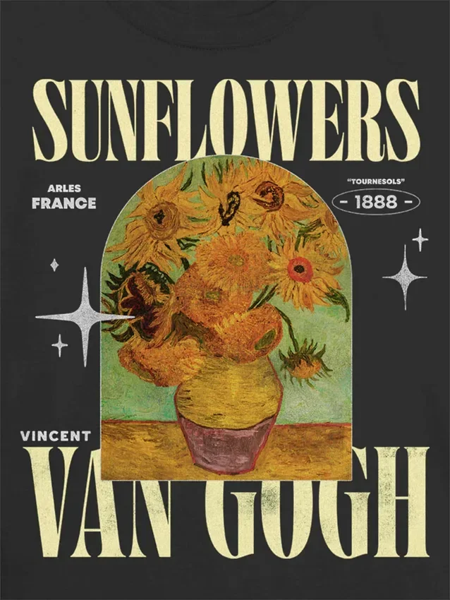 Camiseta infantil con estampado de los girasoles de Van Gogh