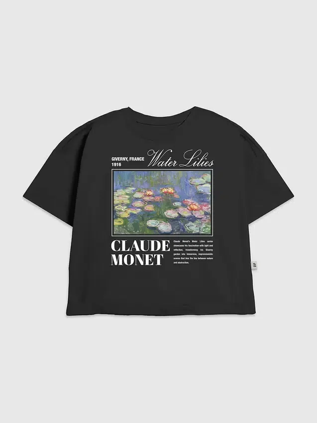Camiseta infantil con estampado de «Los nenúfares» de Monet