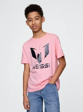 Camiseta infantil con estampado de Messi