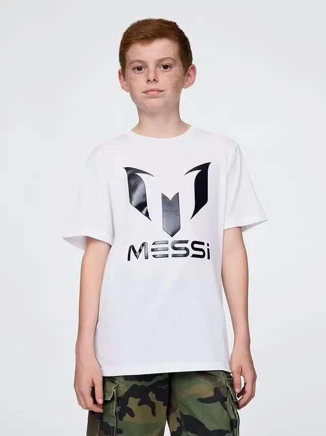 Camiseta infantil con estampado de Messi
