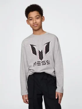 Camiseta infantil con estampado de Messi