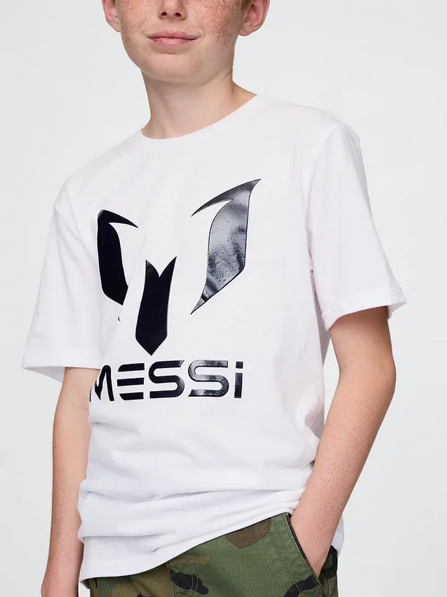 Camiseta infantil con estampado de Messi