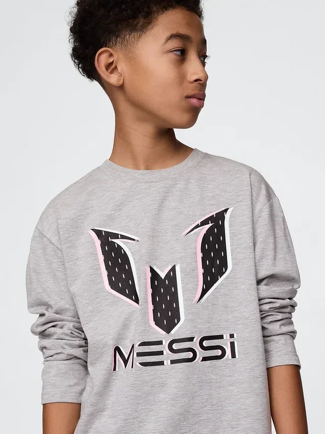 Camiseta infantil con estampado de Messi