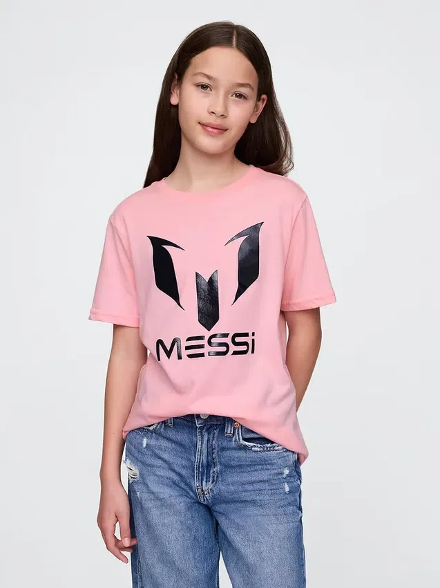 Camiseta infantil con estampado de Messi