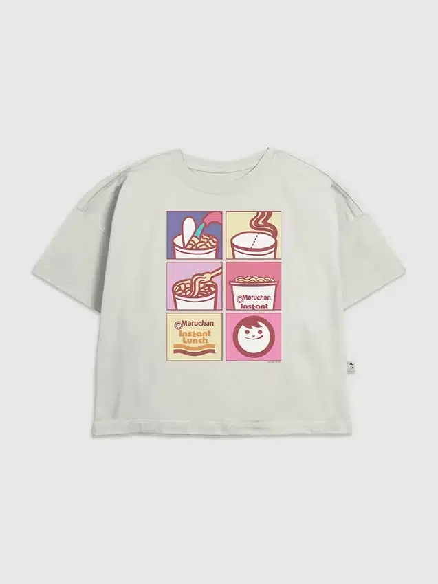 Camiseta infantil con estampado de rejilla de fideos Maruchan