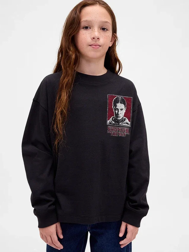 Camiseta infantil con estampado de «Stranger Things»