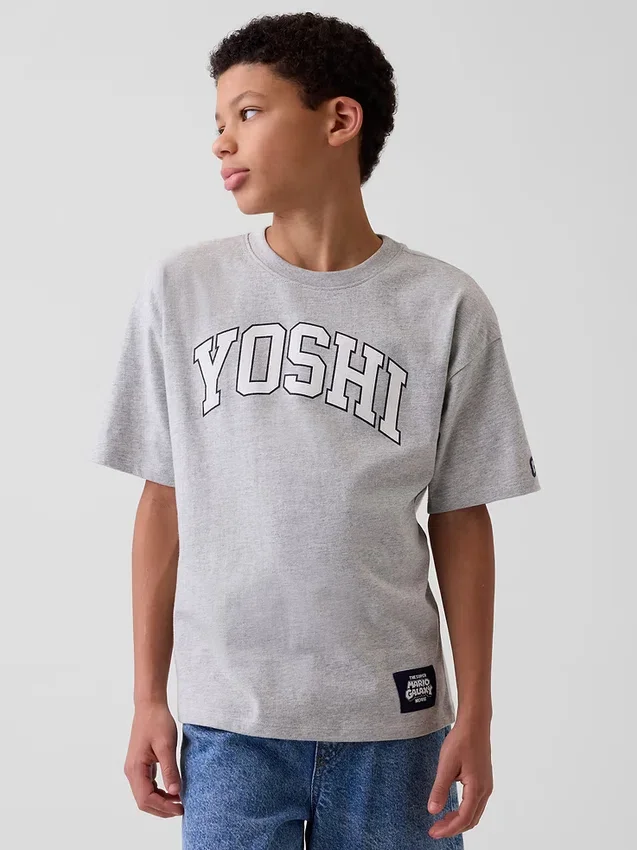 Camiseta infantil con estampado de Super Mario y corte holgado