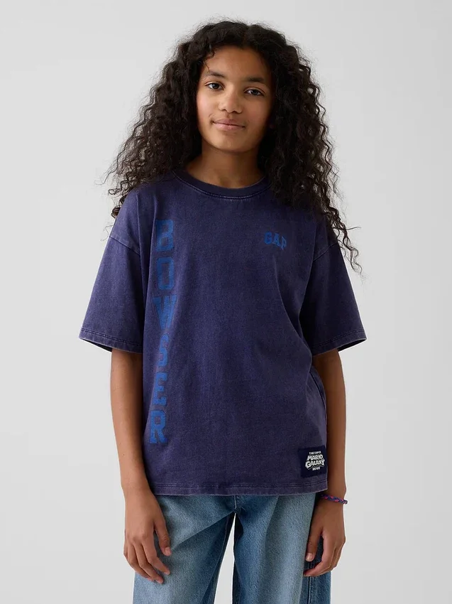 Camiseta infantil con estampado de Super Mario y corte holgado