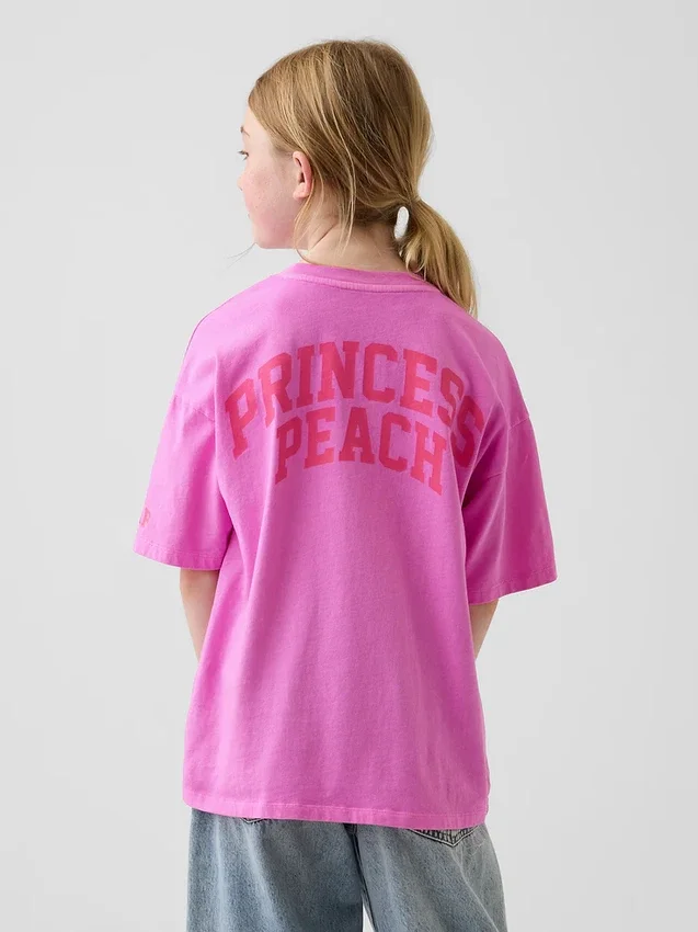 Camiseta infantil con estampado de Super Mario y corte holgado