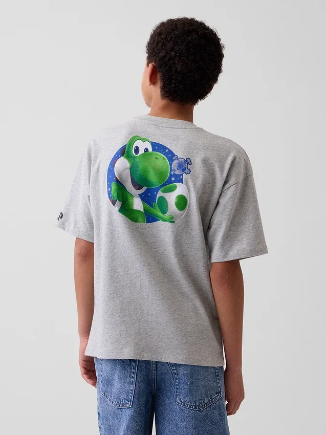 Camiseta infantil con estampado de Super Mario y corte holgado