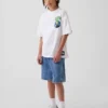 Camiseta infantil con estampado de Super Mario y corte holgado