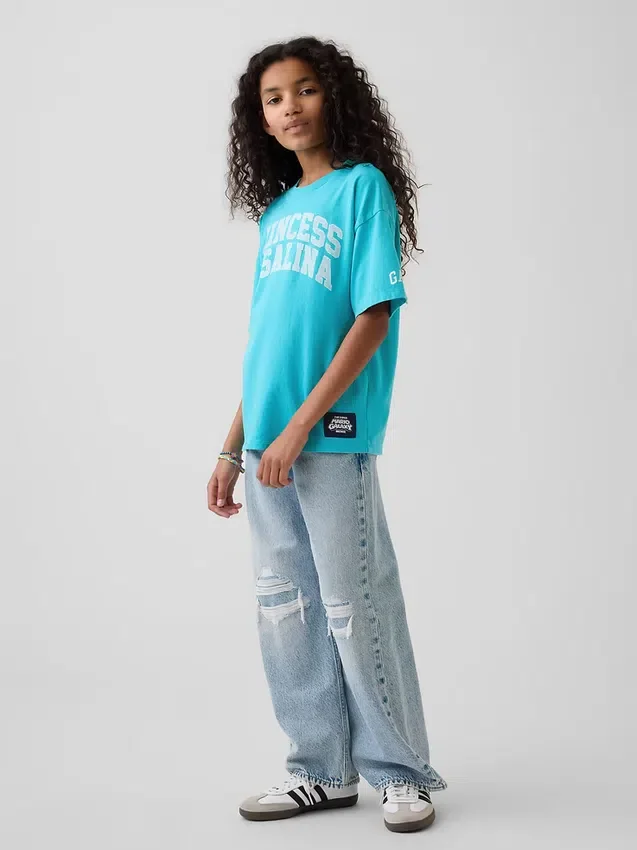 Camiseta infantil con estampado de Super Mario y corte holgado