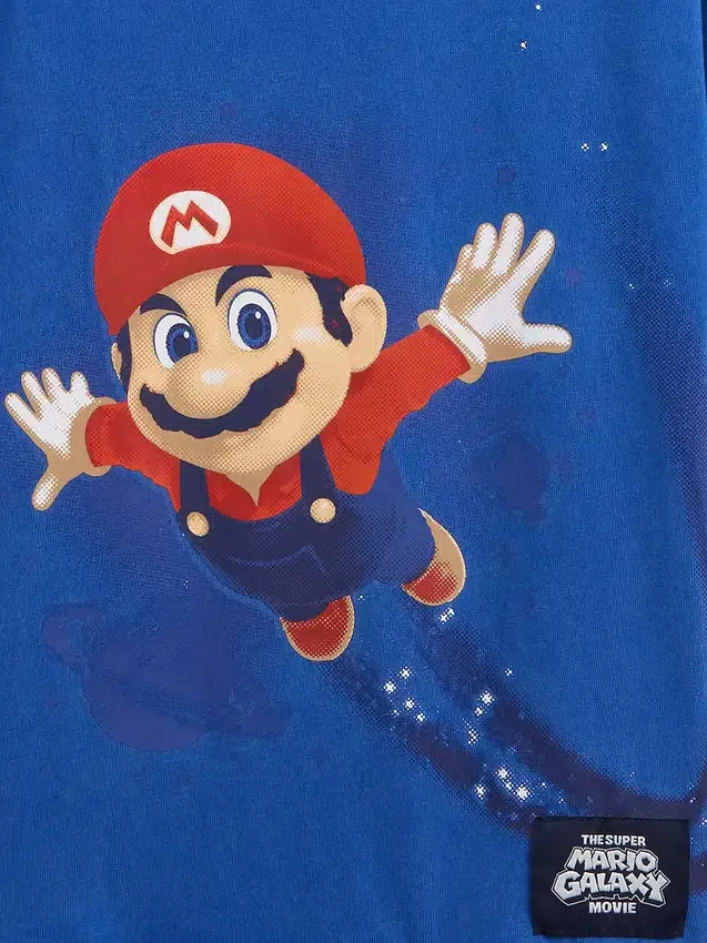 Camiseta infantil con estampado de Super Mario y corte holgado