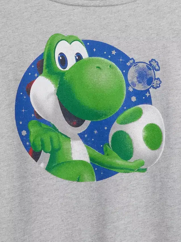 Camiseta infantil con estampado de Super Mario y corte holgado