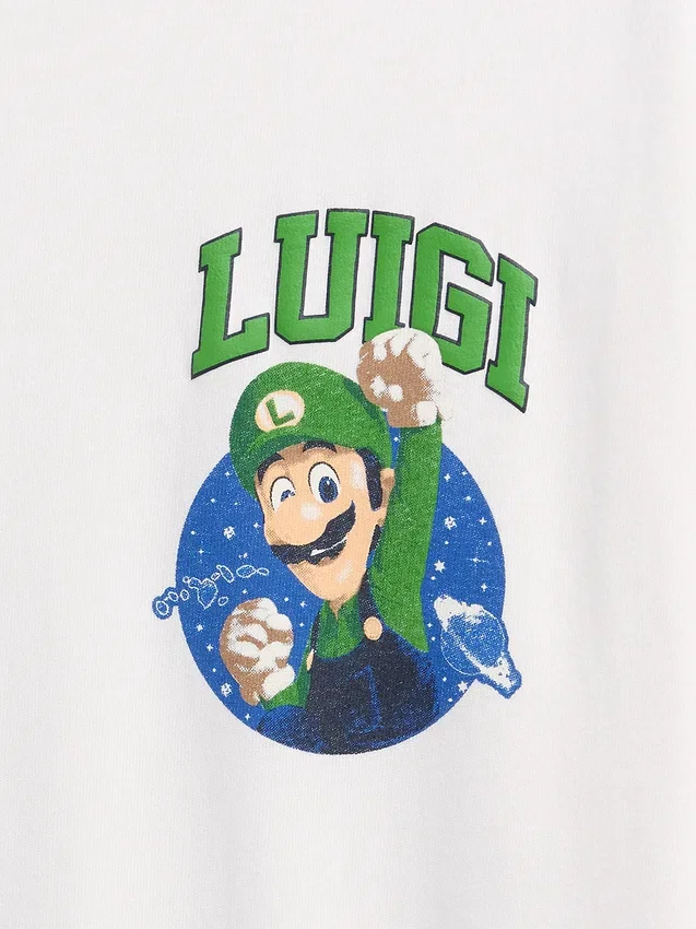 Camiseta infantil con estampado de Super Mario y corte holgado