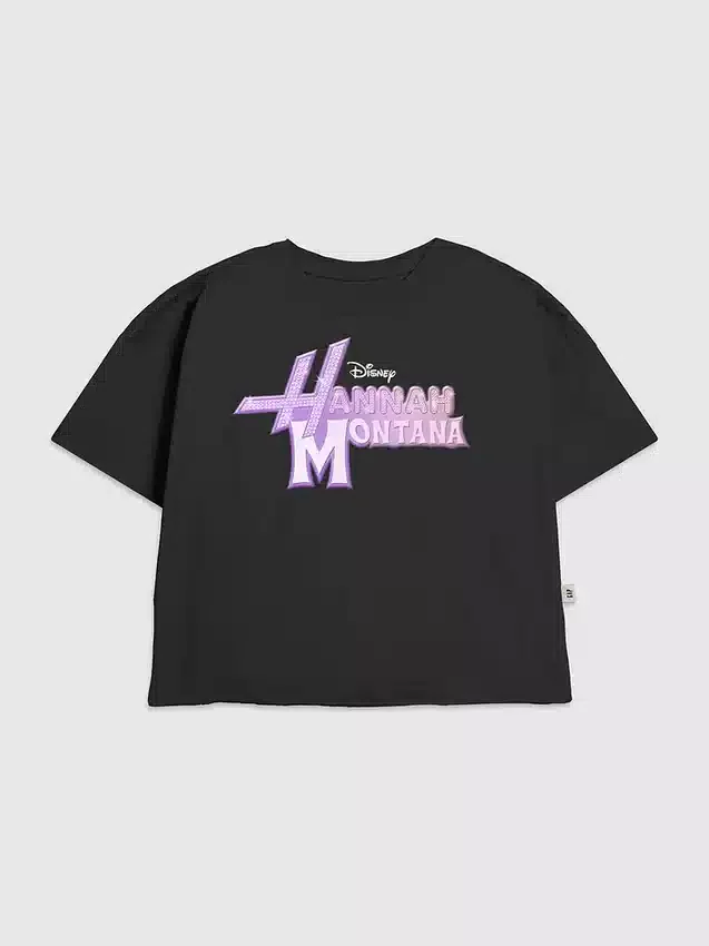 Camiseta infantil con estampado del logotipo «Glam» de Hannah Montana