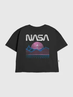 Camiseta infantil con estampado espacial en tonos pastel de la NASA