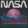 Camiseta infantil con estampado espacial en tonos pastel de la NASA
