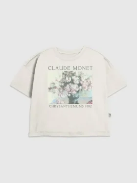 Camiseta infantil con estampado floral de Monet